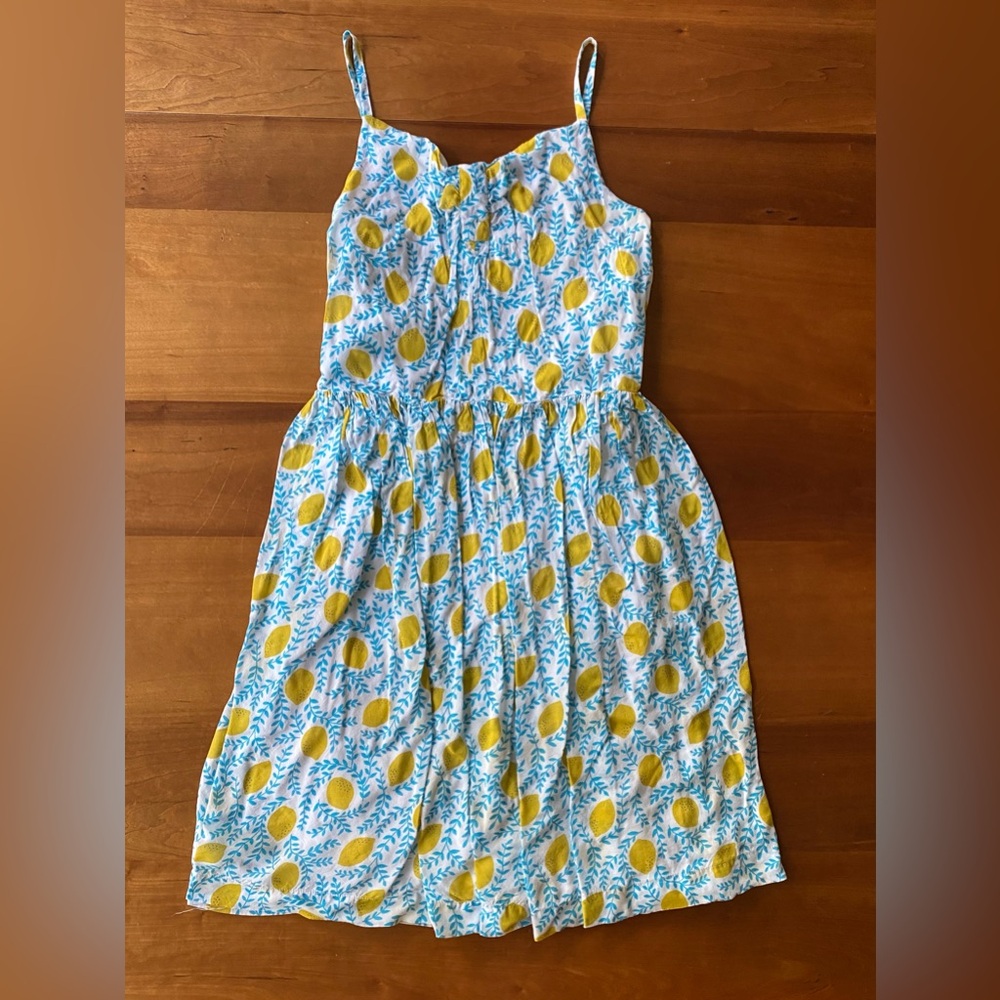 Johnnie b girl’s 13-14 y.o. blue and yellow floral lemon dress